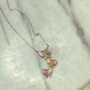 Sterling silver butterfly necklace